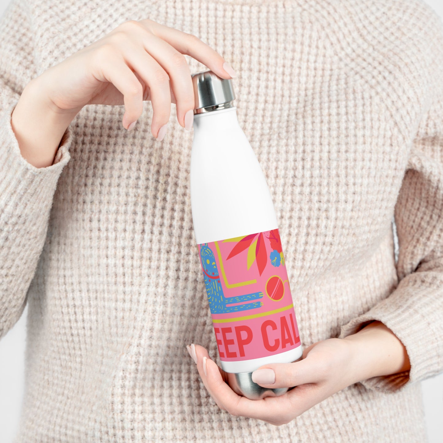 Chic Insulated Water Bottle, Stay Hydrated in Style, Eco-Friendly Drinkware, Summer Travel, Fitness Accessory, Unique Gift Idea