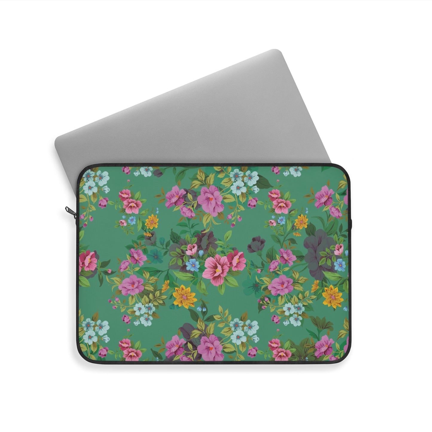 Floral Laptop Sleeve, Vintage Design Tech Case, Computer Sleeve, Gift for Her, Spring Accessory, Floral Print Laptop Bag