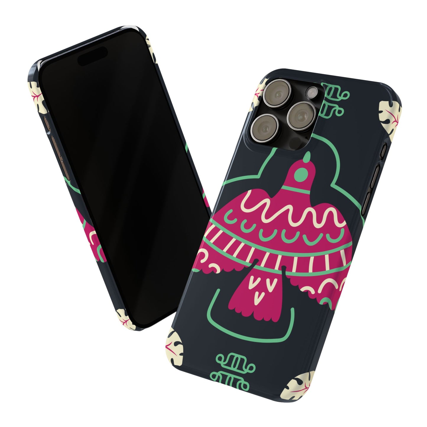 Colorful Bird Slim Phone Case, Bohemian Style Phone Cover, Gift for Nature Lovers, Unique Bird Design, Trendy Mobile Accessory