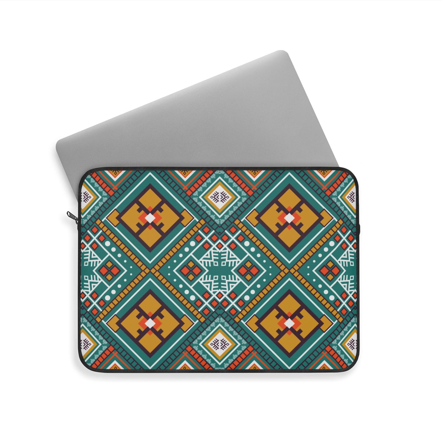 Vibrant Geometric Laptop Sleeve - Boho Chic, Gift for Students, Tech Accessory, Work from Home, Colorful Design