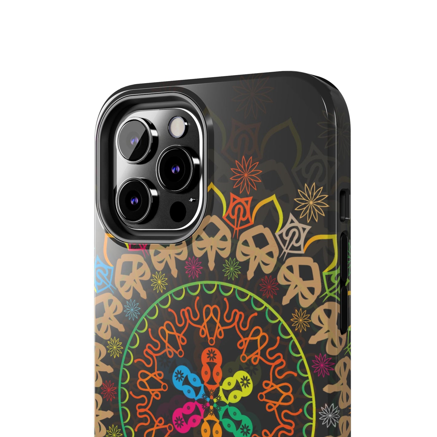 Colorful Mandala Tough Phone Cases - Vibrant Protection for Your Device, Gift for Art Lovers, Boho Style, Unique Phone Accessories