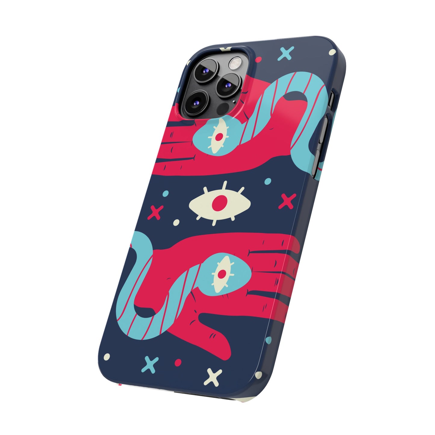 Colorful Abstract Slim Phone Cases, Trendy Phone Covers, Unique Gifts for Her, Artistic Mobile Accessories, Eye-Catching Phone Designs