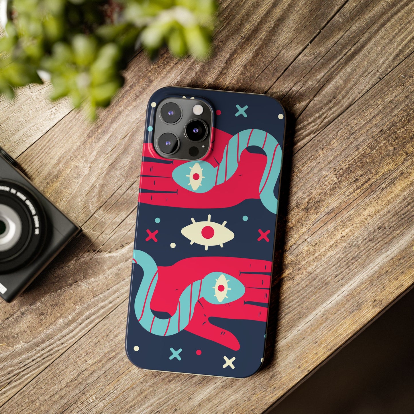 Colorful Abstract Slim Phone Cases, Trendy Phone Covers, Unique Gifts for Her, Artistic Mobile Accessories, Eye-Catching Phone Designs