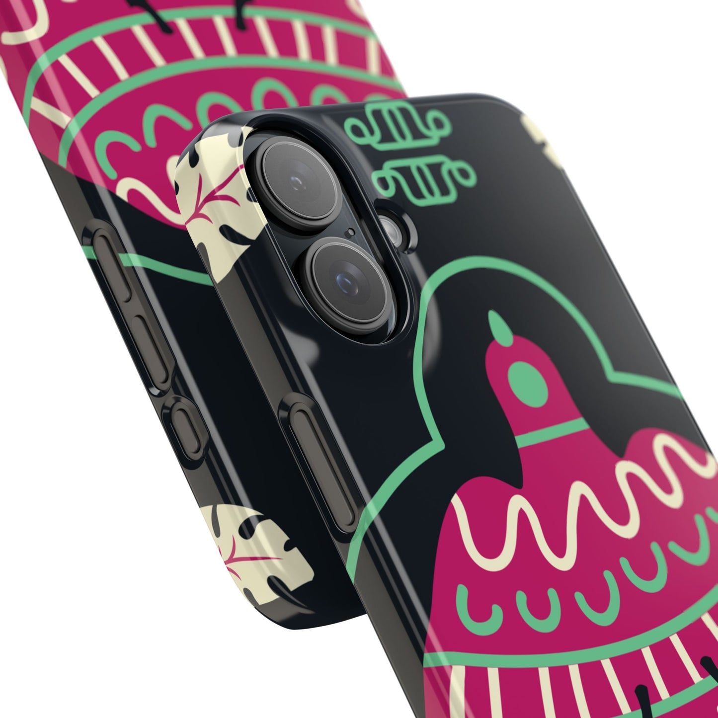 Colorful Bird Slim Phone Case, Bohemian Style Phone Cover, Gift for Nature Lovers, Unique Bird Design, Trendy Mobile Accessory