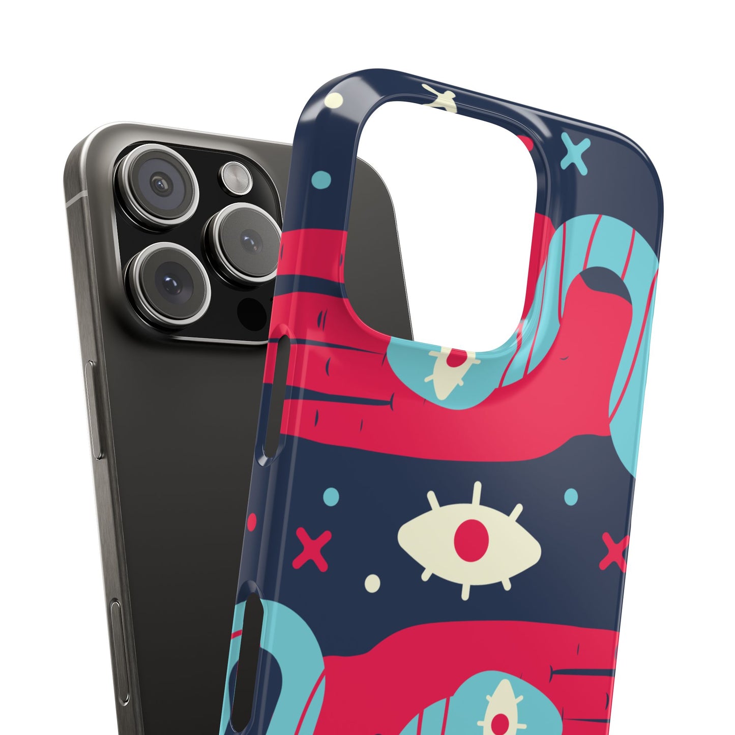 Colorful Abstract Slim Phone Cases, Trendy Phone Covers, Unique Gifts for Her, Artistic Mobile Accessories, Eye-Catching Phone Designs