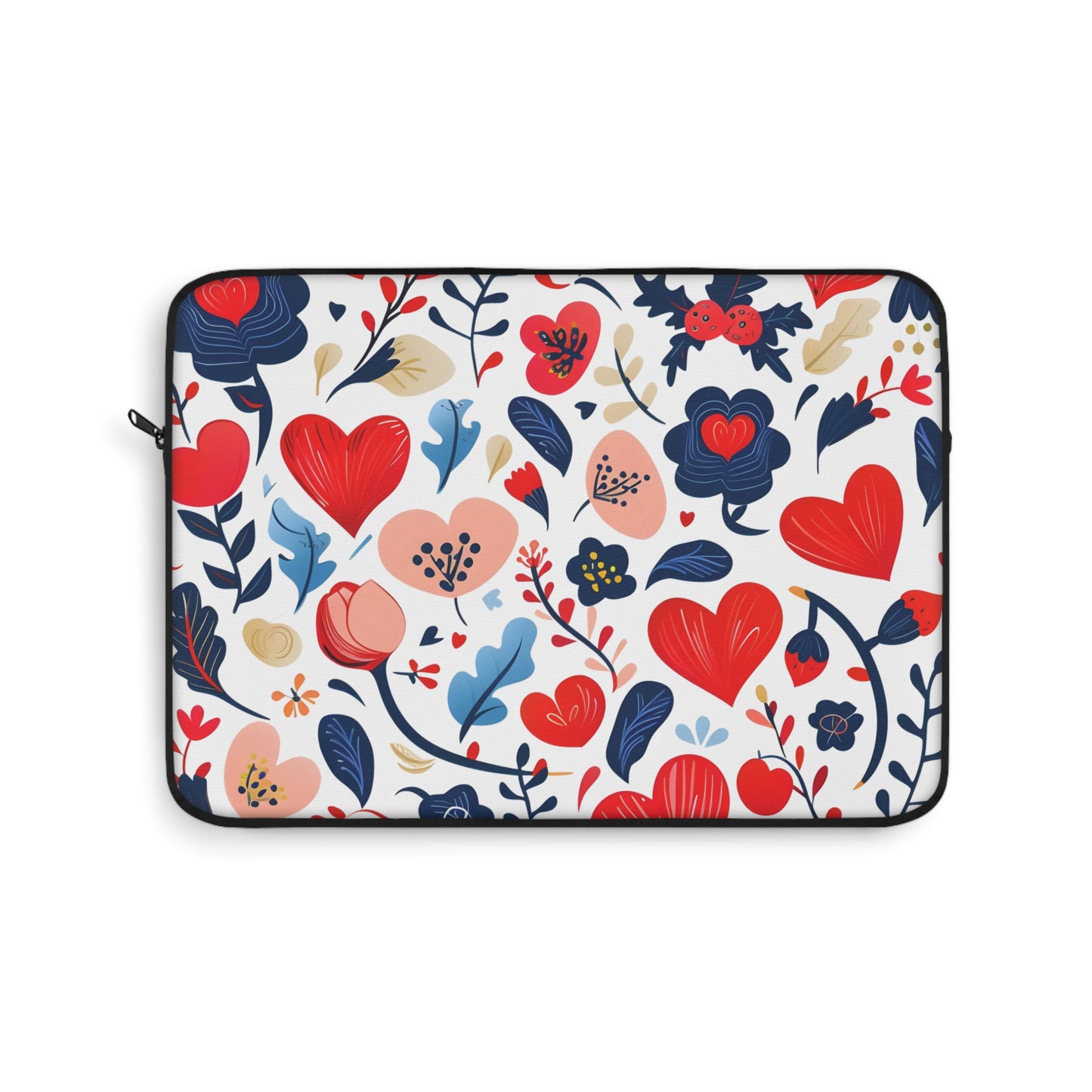Floral Laptop Sleeve, Colorful Laptop Case, Flower Pattern Tech Bag, Valentine's Day Gift, Stylish MacBook Cover, Boho Chic Computer Sleeve