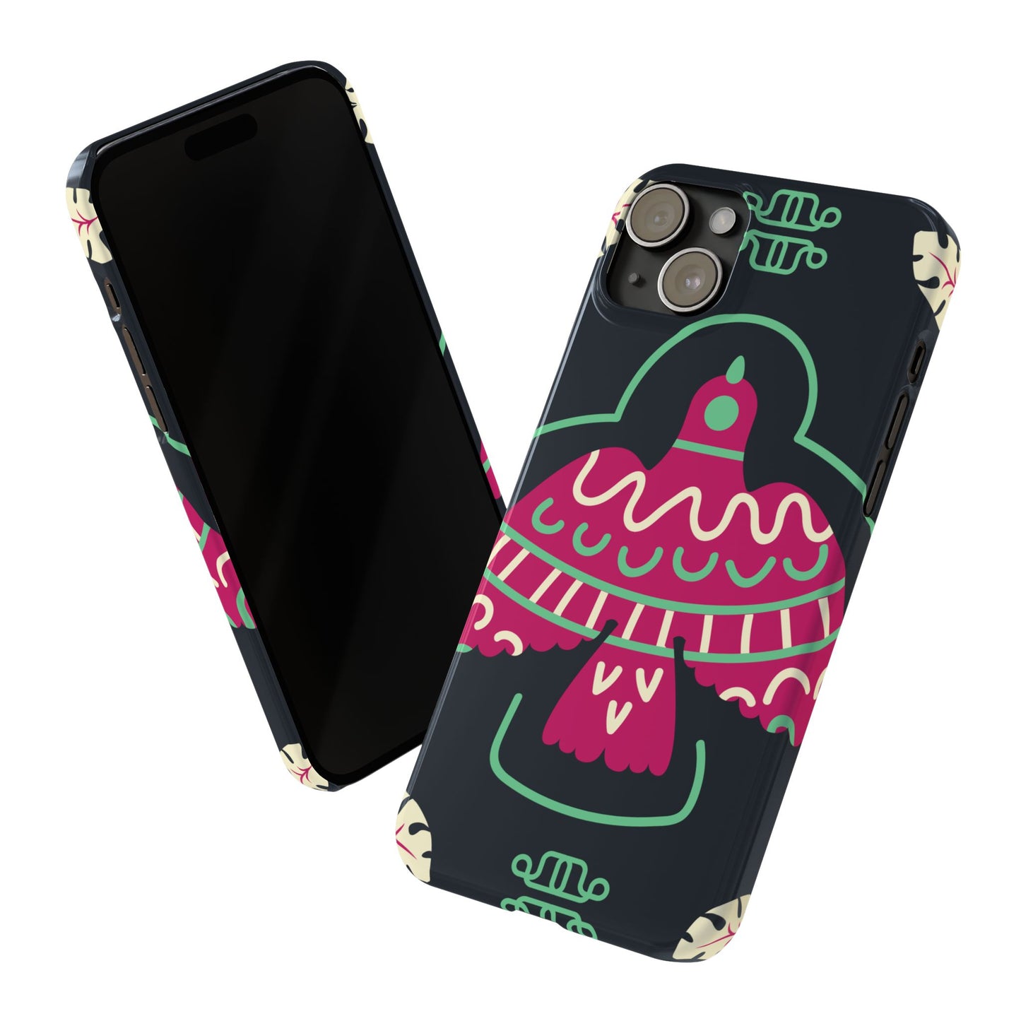 Colorful Bird Slim Phone Case, Bohemian Style Phone Cover, Gift for Nature Lovers, Unique Bird Design, Trendy Mobile Accessory