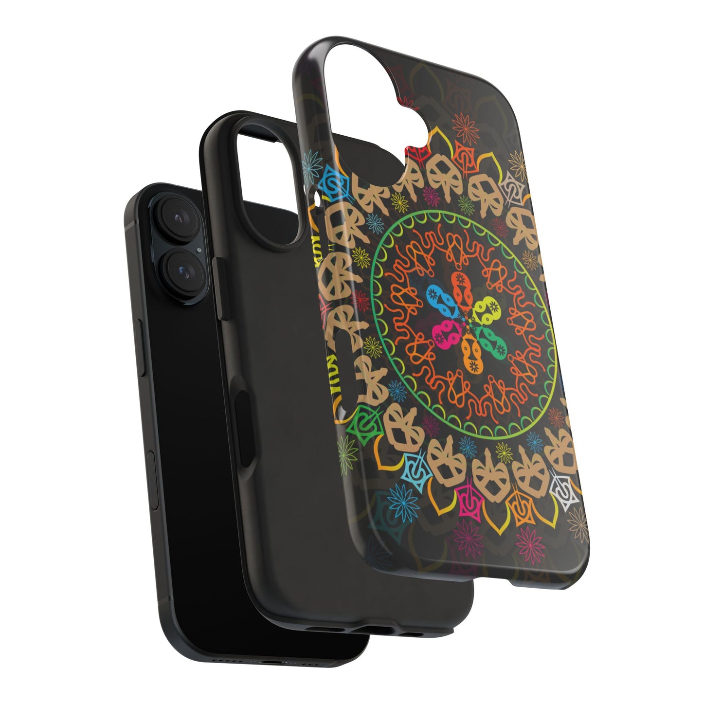 Colorful Mandala Tough Phone Cases - Vibrant Protection for Your Device, Gift for Art Lovers, Boho Style, Unique Phone Accessories