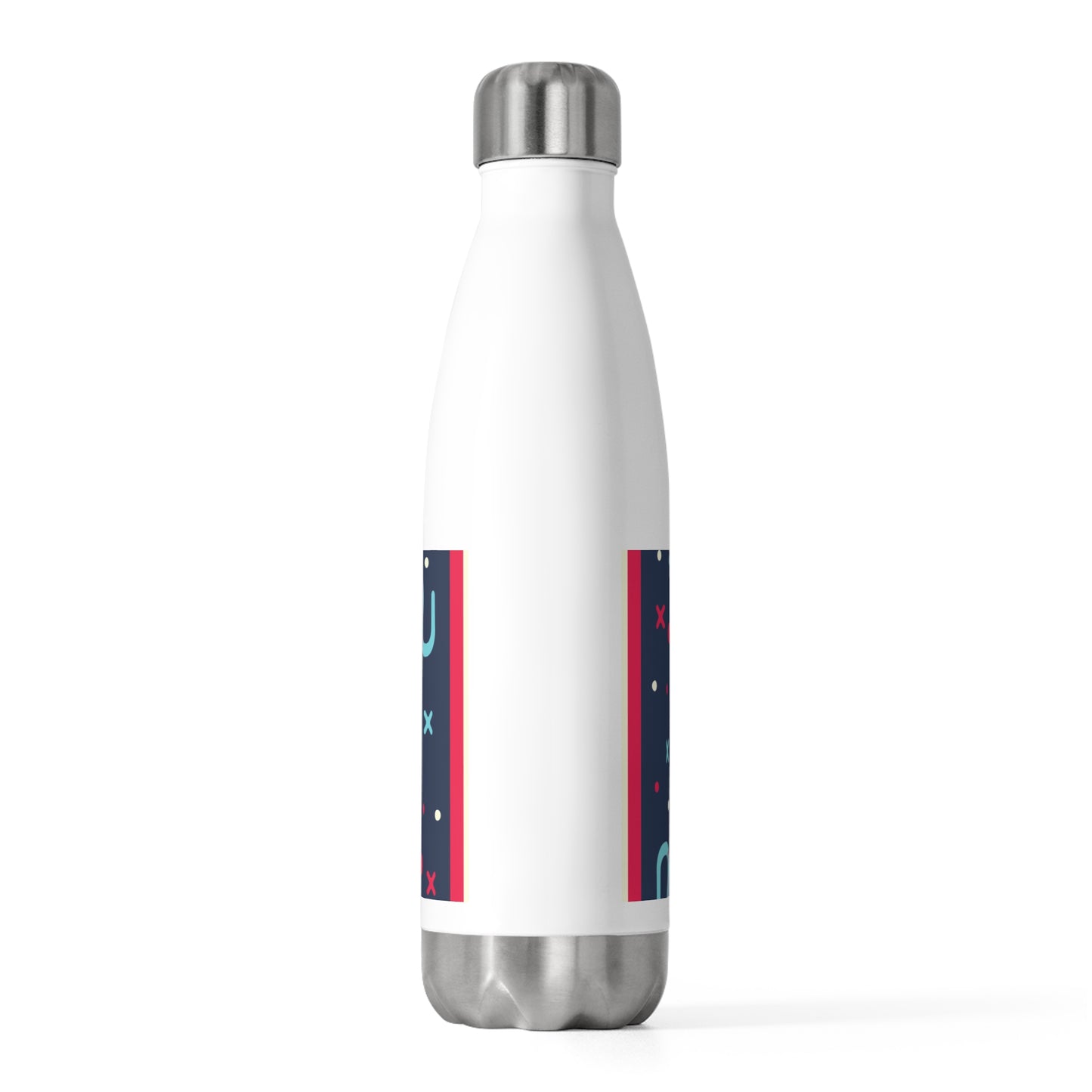Trendy 20oz Insulated Water Bottle, Cute Drink Flask, Modern Personalized Hydration, Eco-Friendly Gift, Colorful Travel Mug