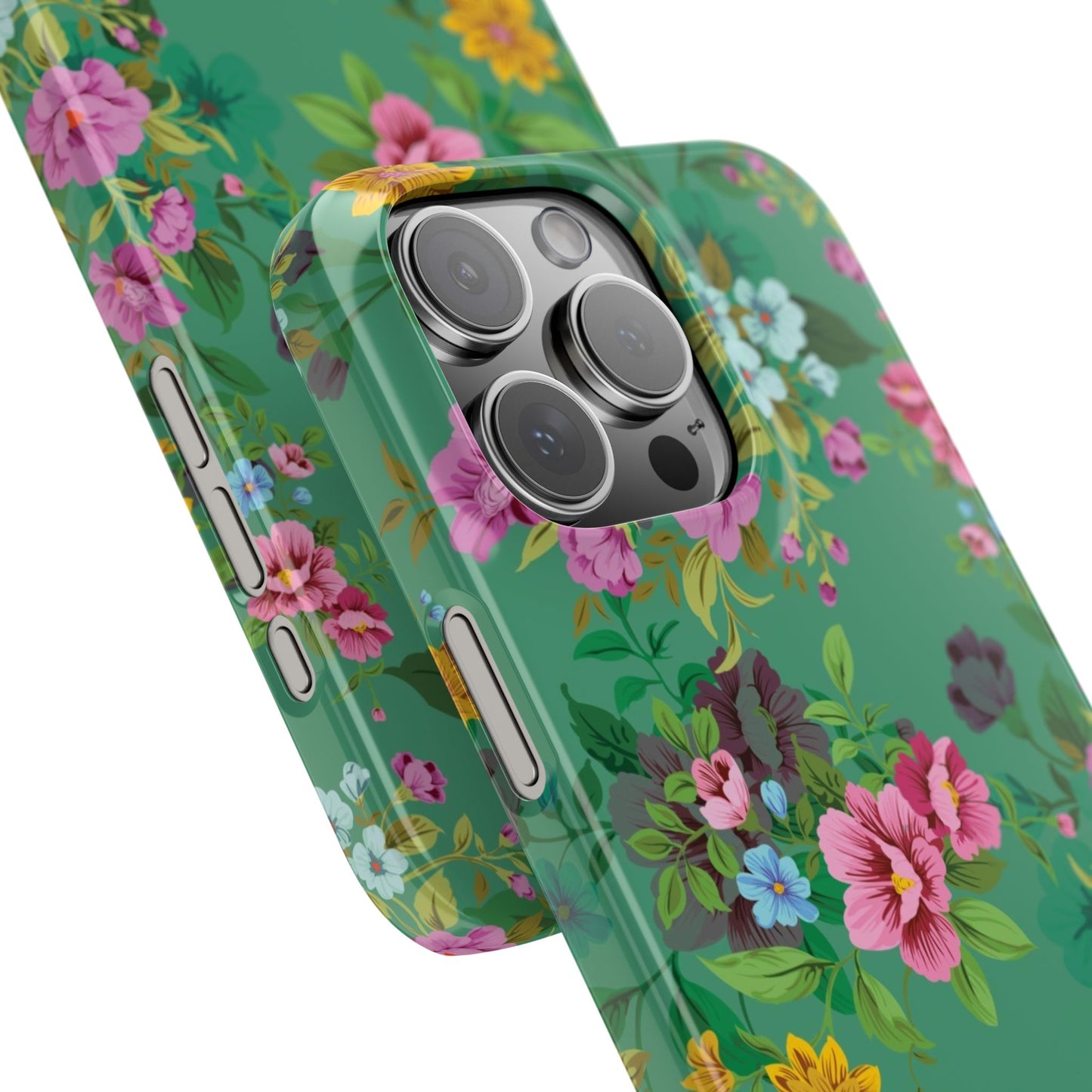 Floral Slim Phone Case - Cute Botanical Design, Gift for Spring, Nature Lovers, Customizable Phone Cover, Trendy Accessories, Flower Power