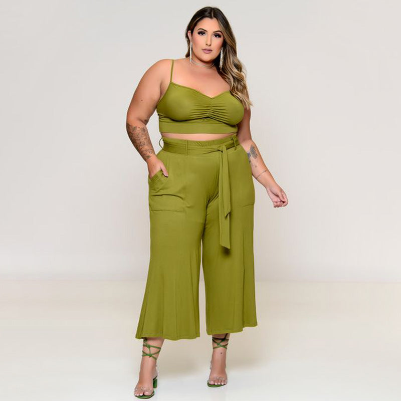Women Clothes Exclusive for Vest Medium Long Trousers Fashion Casual Jacket Solid Color Three-Piece Set