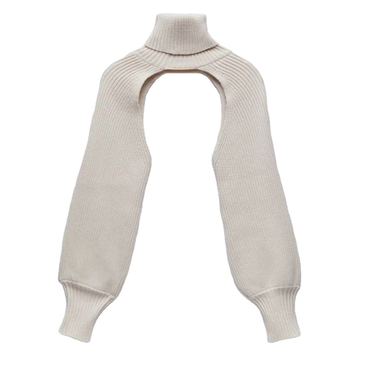 Women Clothing Lantern Sleeve Turtleneck Woolen Oversleeve Solid Color Sweater For Women