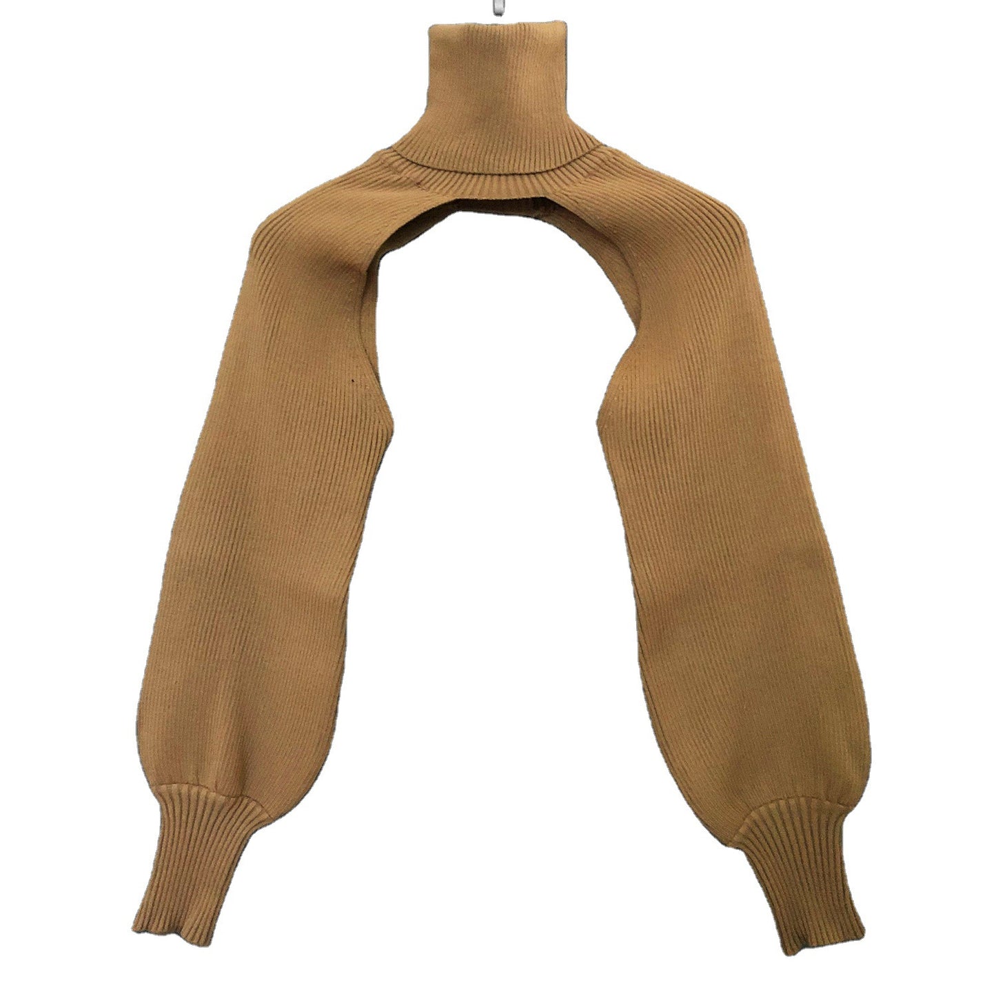 Women Clothing Lantern Sleeve Turtleneck Woolen Oversleeve Solid Color Sweater For Women