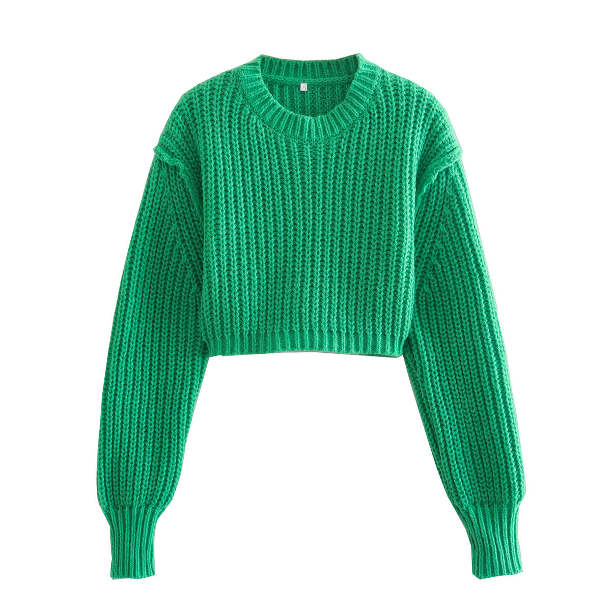 Puff Sleeve Short Sweater Women Autumn Winter Clothing Fashion New Pullover Sweater Internet Celebrity Knitted Blouse