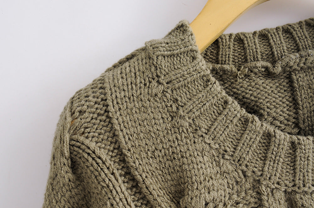 Cashmere Sweater Women Pure Cashmere Twisted Sweater round Neck Pullover Solid Color Sweater Women Clothing