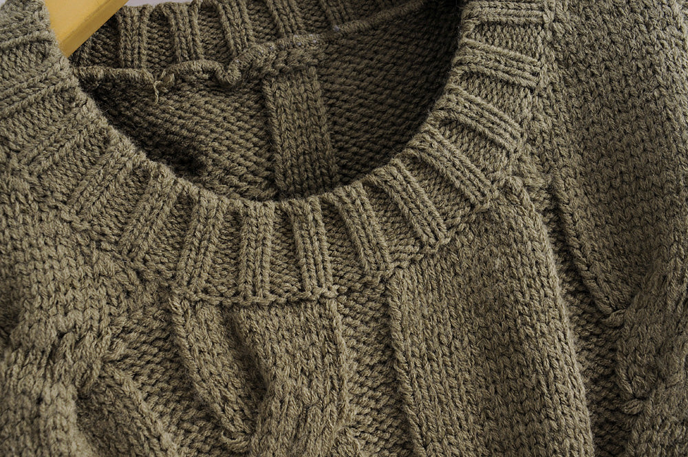 Cashmere Sweater Women Pure Cashmere Twisted Sweater round Neck Pullover Solid Color Sweater Women Clothing