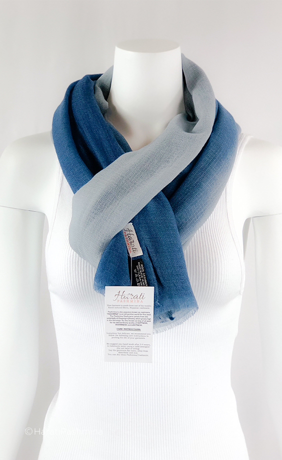 DIRTY BLUE OMBRE SHAWLS FOR WOMEN