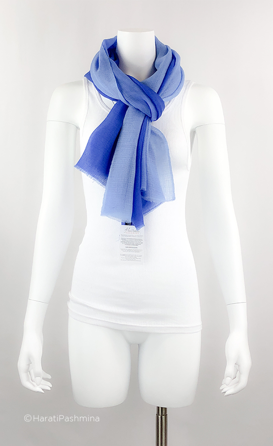 ROYAL BLUE CASHMERE SHAWL FOR WOMEN 35