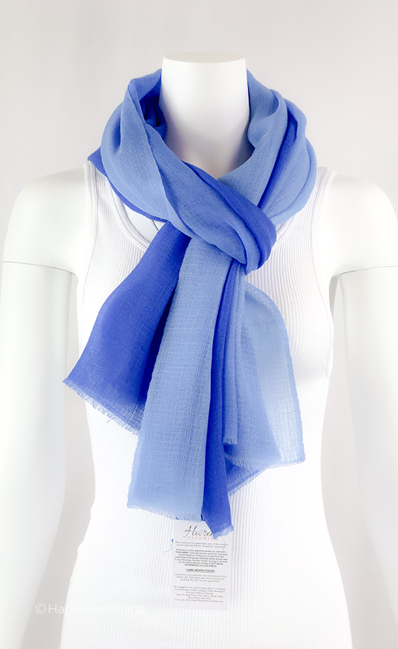 ROYAL BLUE CASHMERE SHAWL FOR WOMEN 35