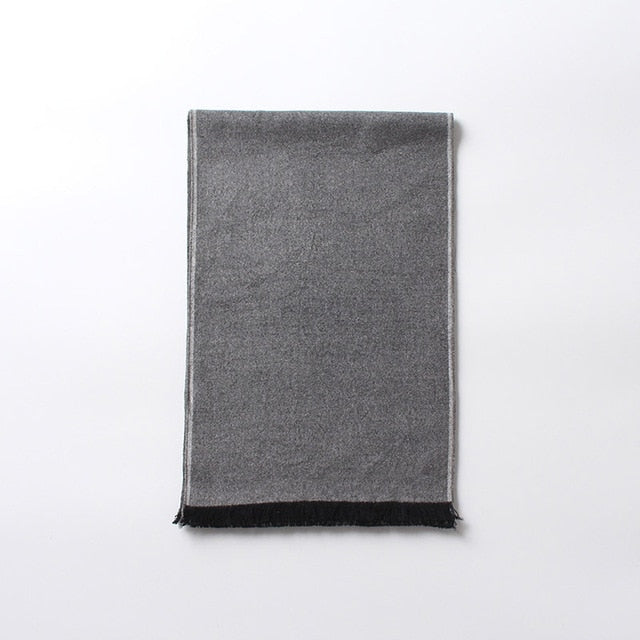 Classic solid color plain imitated cashmere scarves with tassel men women winter thick warm wool scarf brand shawl neckerchief