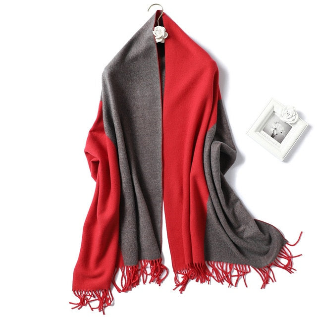 Designer Brand Women Scarf Spring Winter Pashmina Bandana for Lady Cashmere Scarves Thick Neckerchief Warm Knit Echarpe