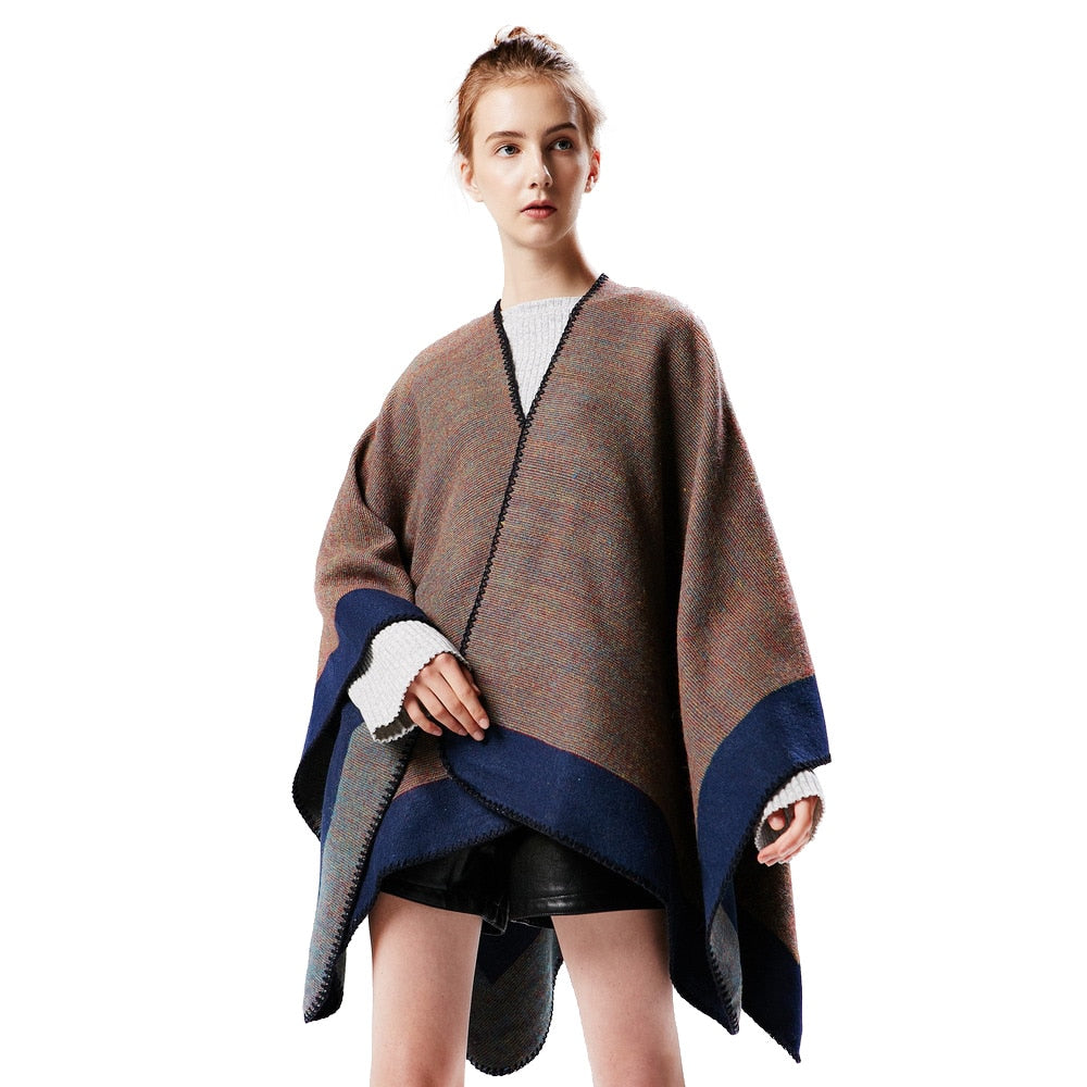winter warmer shawl ladies large colorful wraps cashmere poncho capes
