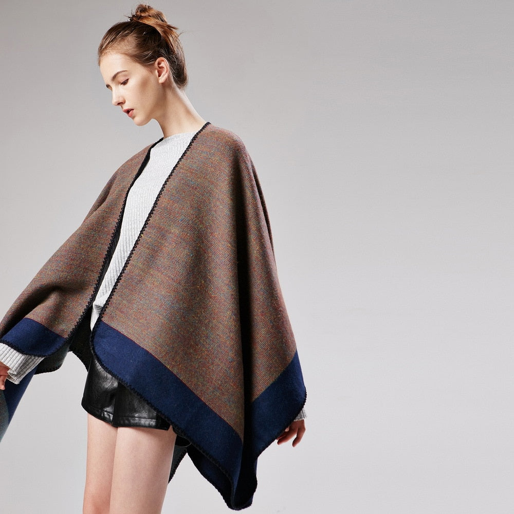 winter warmer shawl ladies large colorful wraps cashmere poncho capes