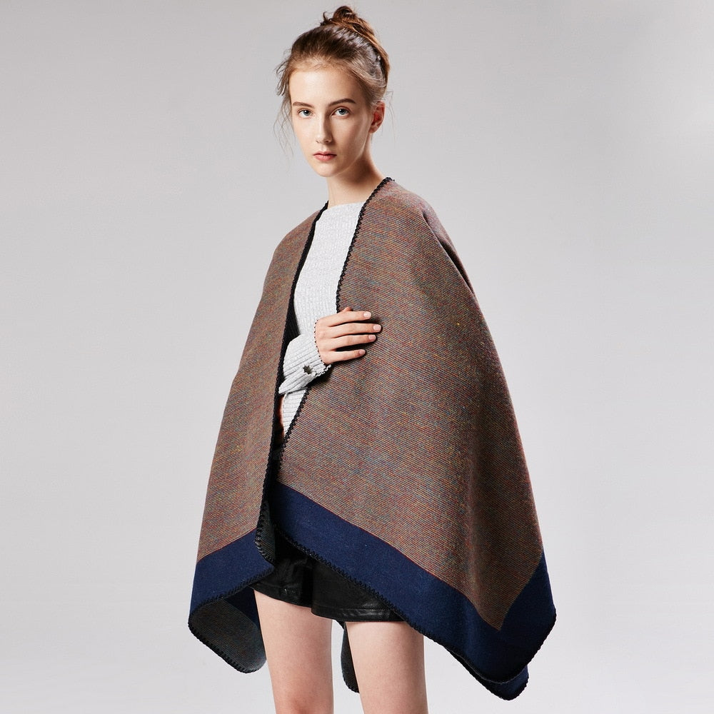 winter warmer shawl ladies large colorful wraps cashmere poncho capes