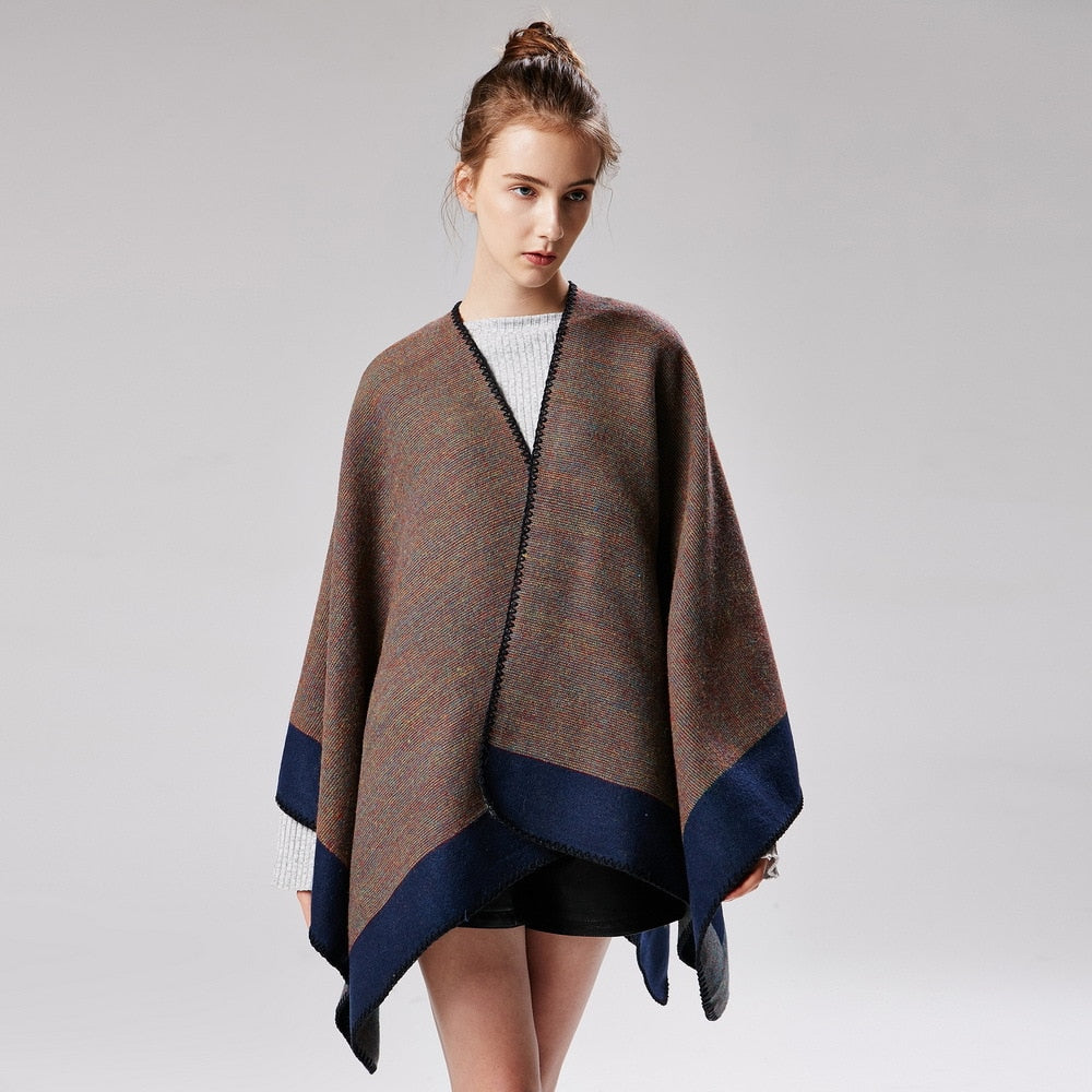 winter warmer shawl ladies large colorful wraps cashmere poncho capes