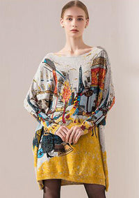 Trendy Womens Autumn Casual Long Sweater Coat Batwing Sleeve Loose Knitted Sweaters Clothes Pullovers Fashion Clothing