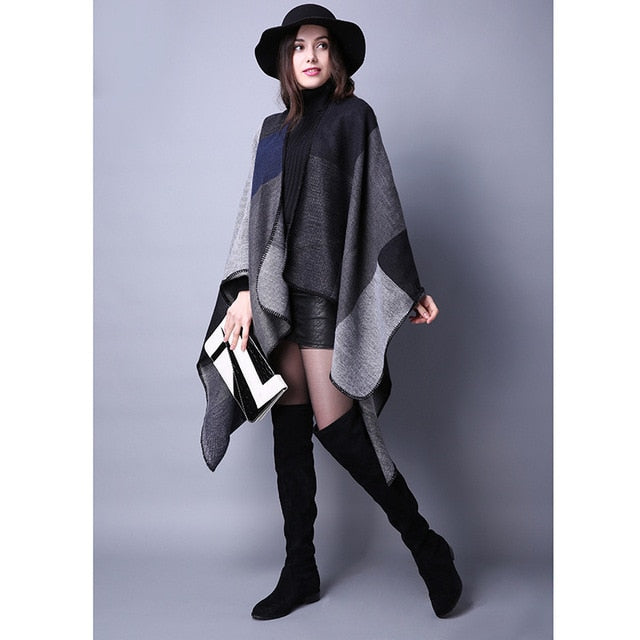 lady winter thick warm cape wraps luxury high quality
