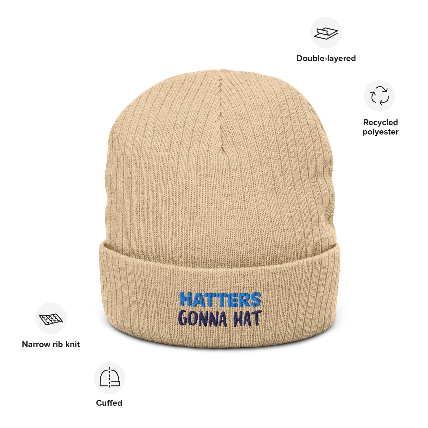 Ribbed knit beanie
