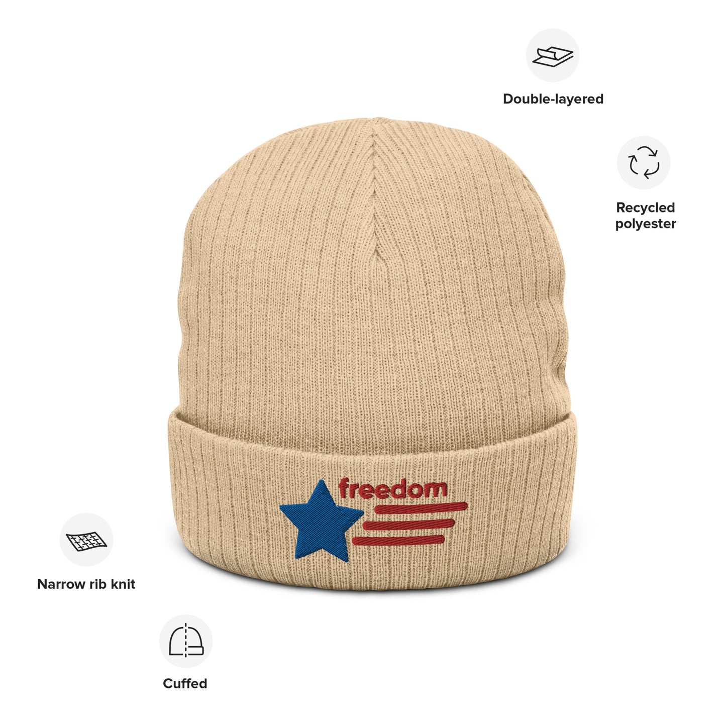 Ribbed knit beanie