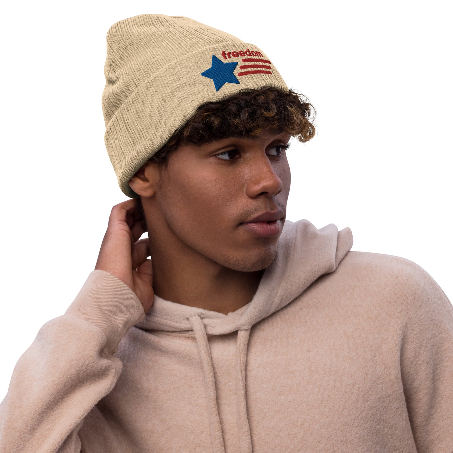 Ribbed knit beanie