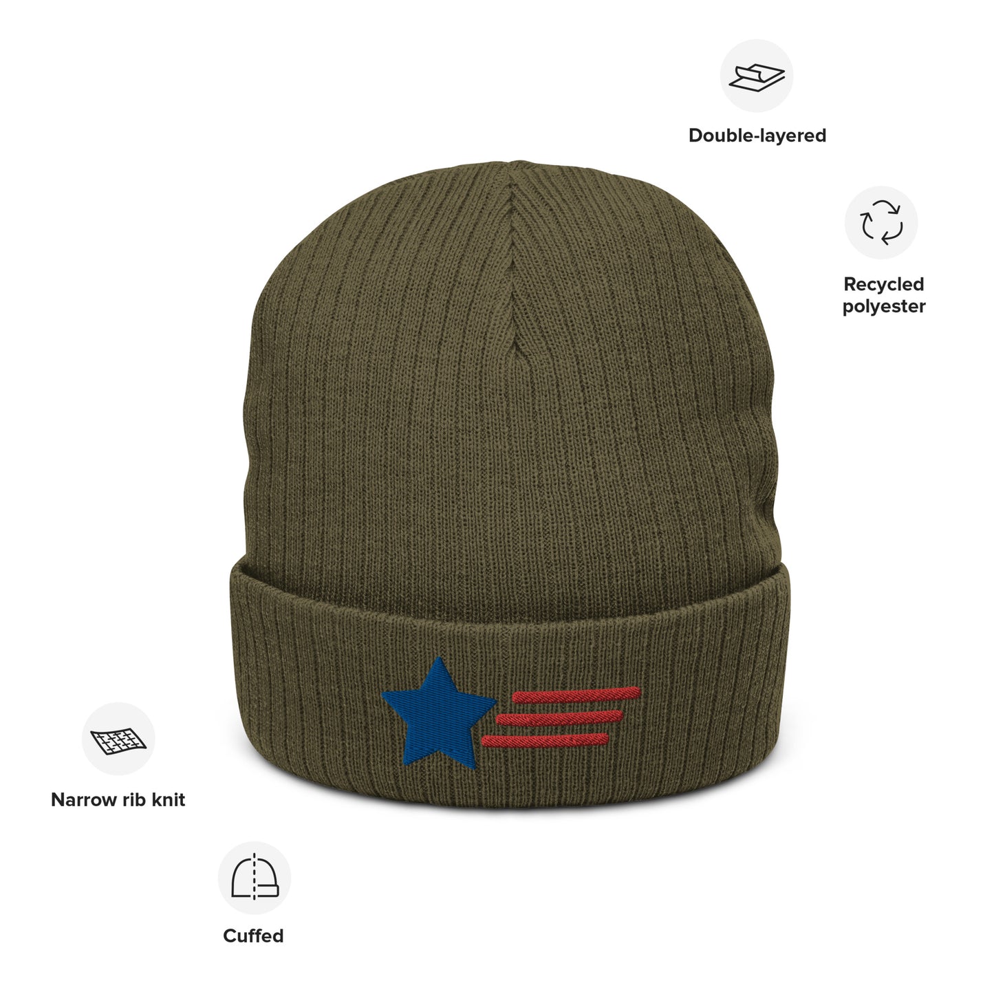 Ribbed knit beanie