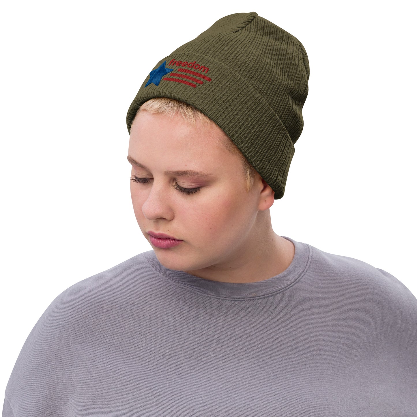 Ribbed knit beanie