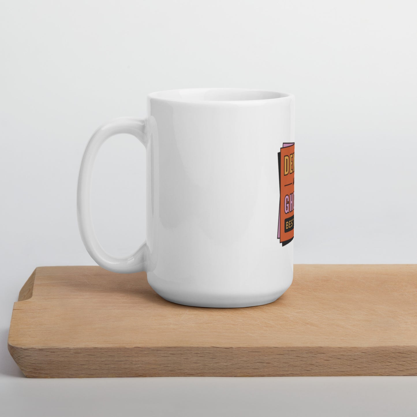 White glossy mug