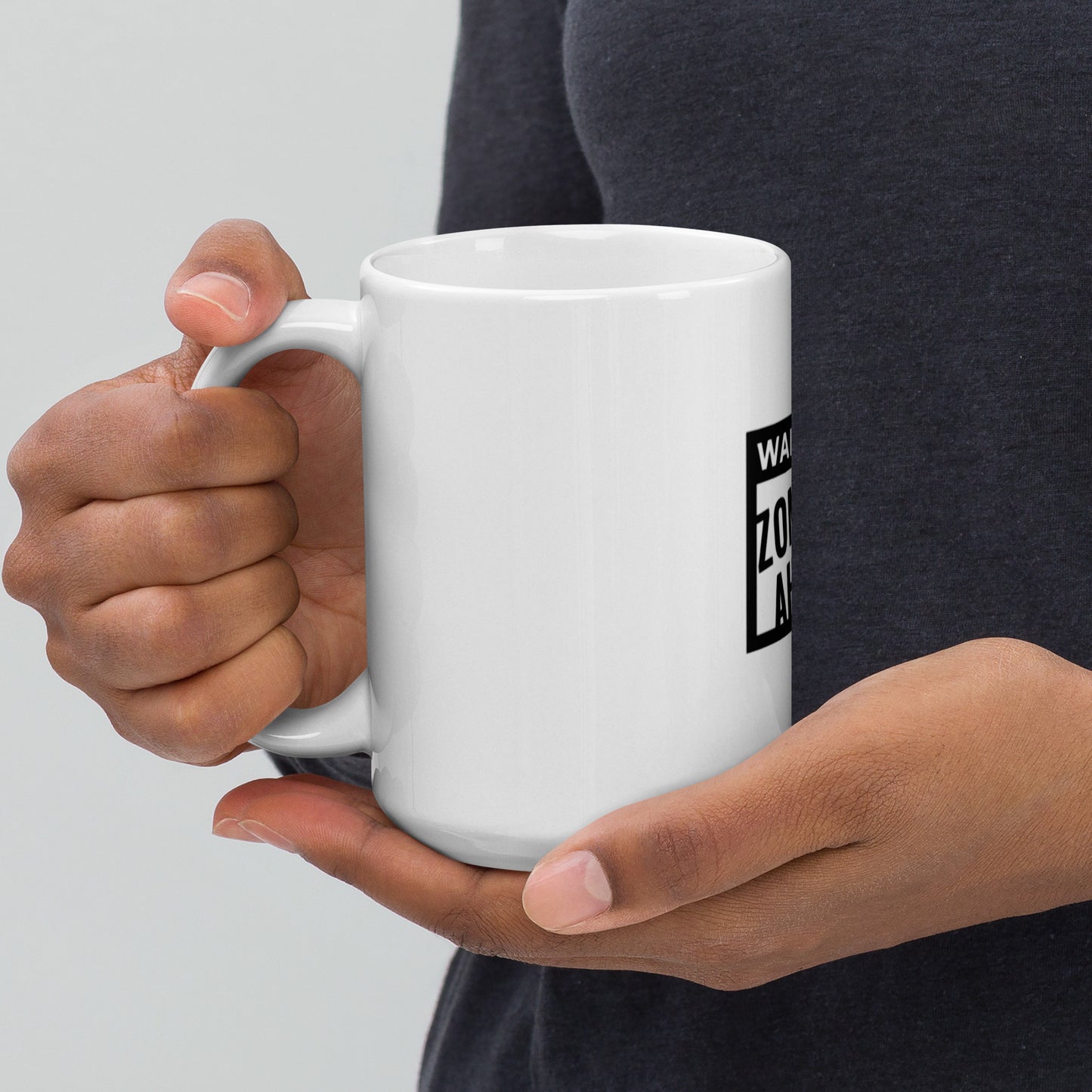 White glossy mug