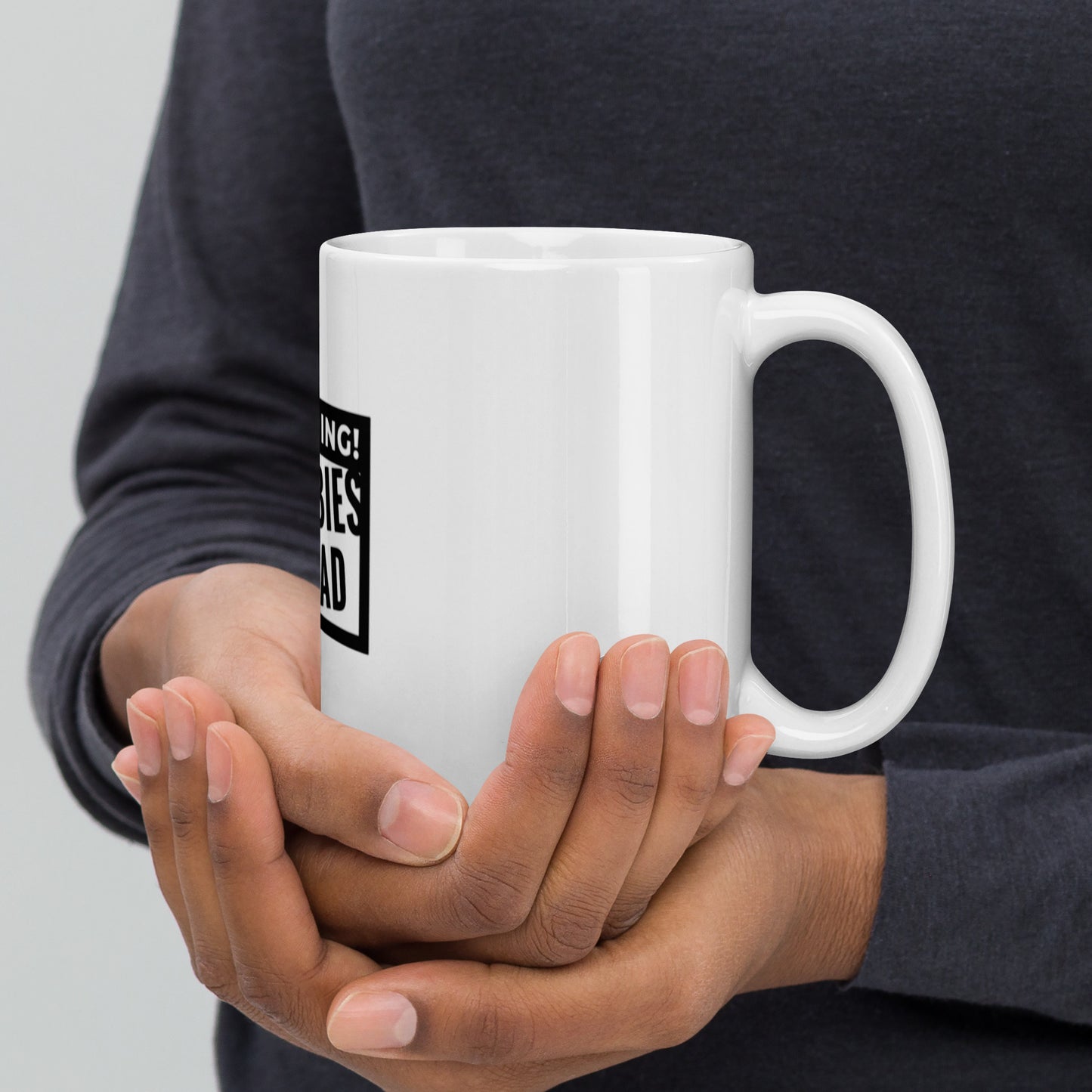 White glossy mug