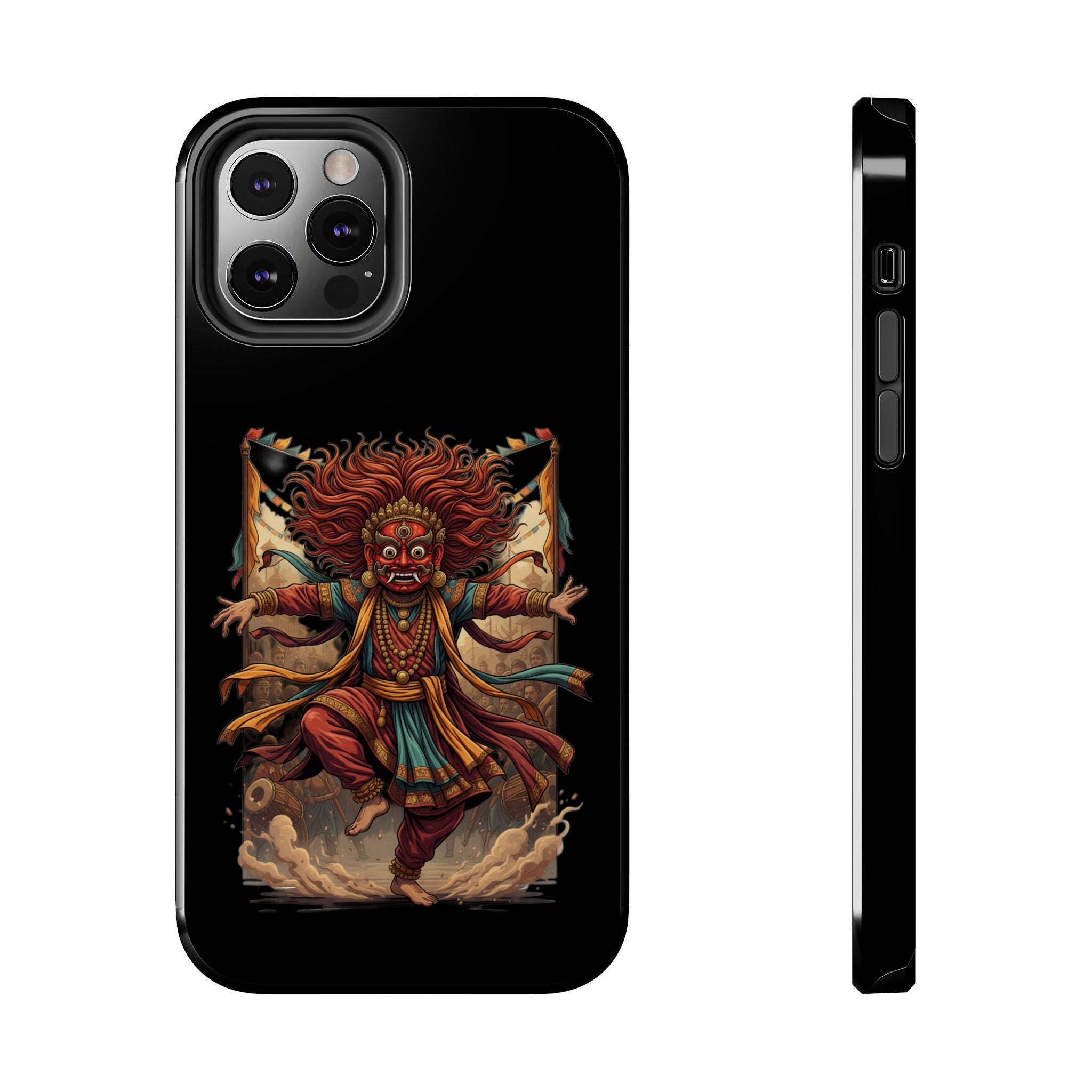Tibetan Demon Dance Tough Phone Case — Bold Mythic Protective Cover