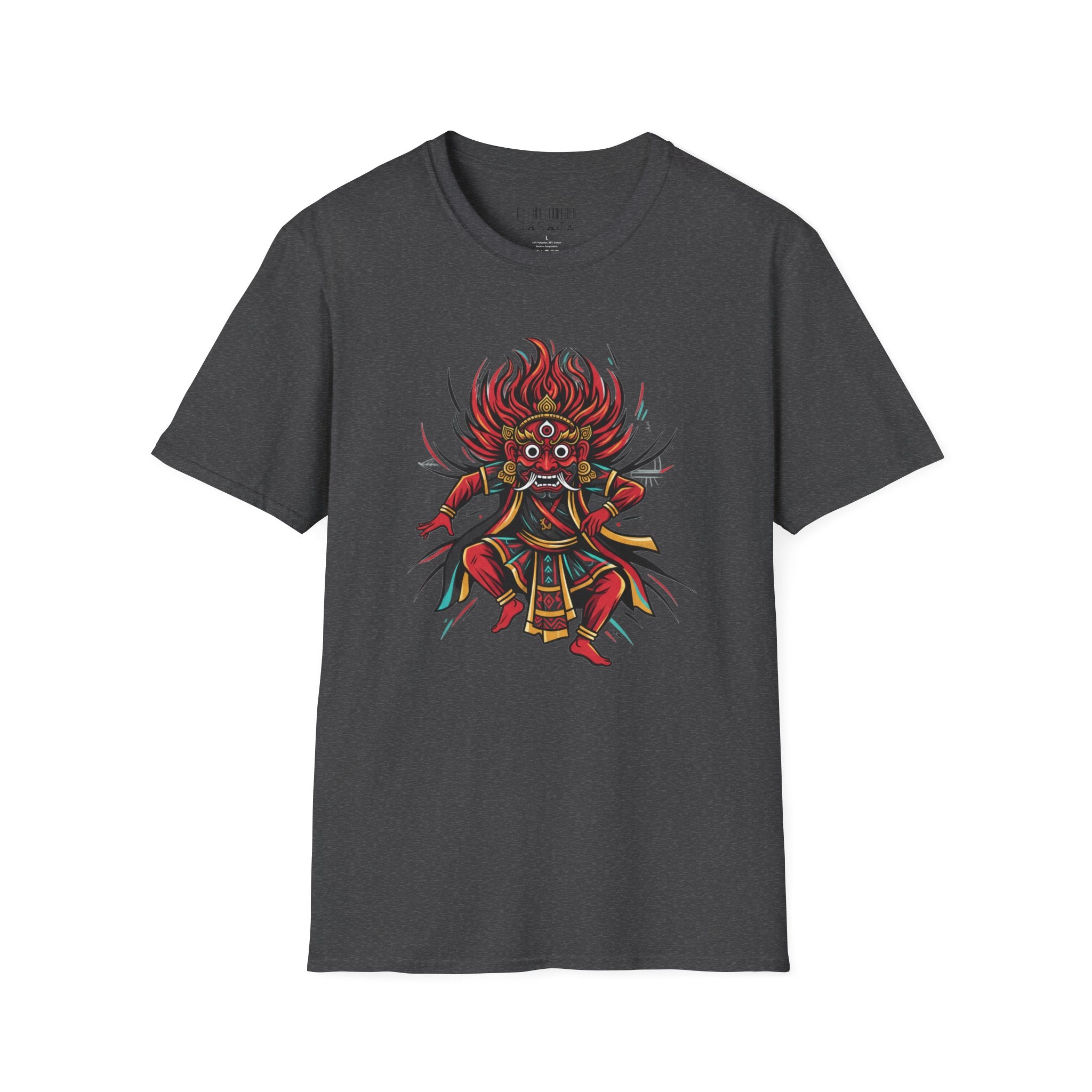 Balinese Barong Dance T-Shirt — Traditional Mythic Mask Graphic Tee