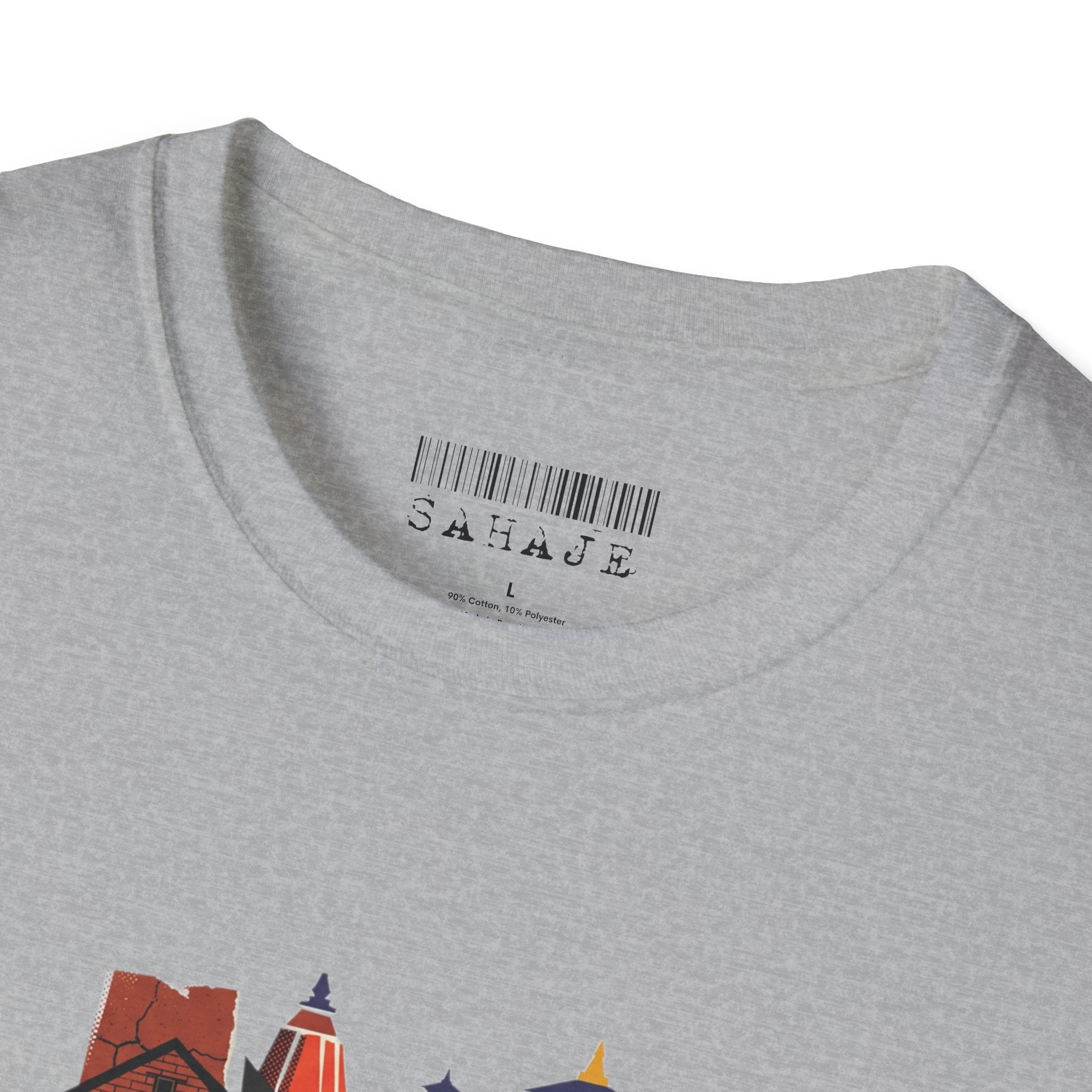 Cityscape Art Tee — Abstract Urban Alley Illustration T-Shirt