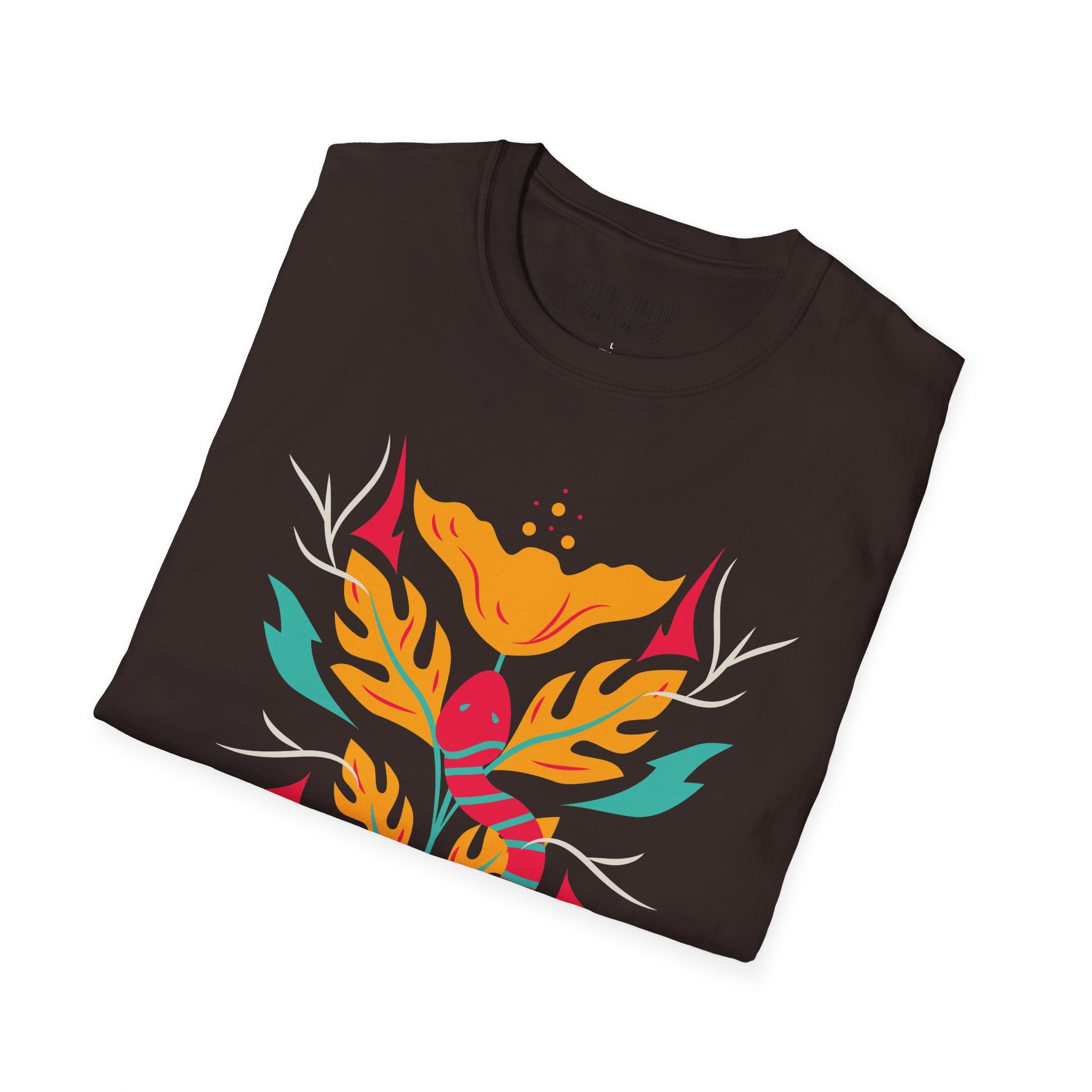 Sahaje Floral Snake Graphic T‑Shirt — Colorful Botanical Serpent Tee