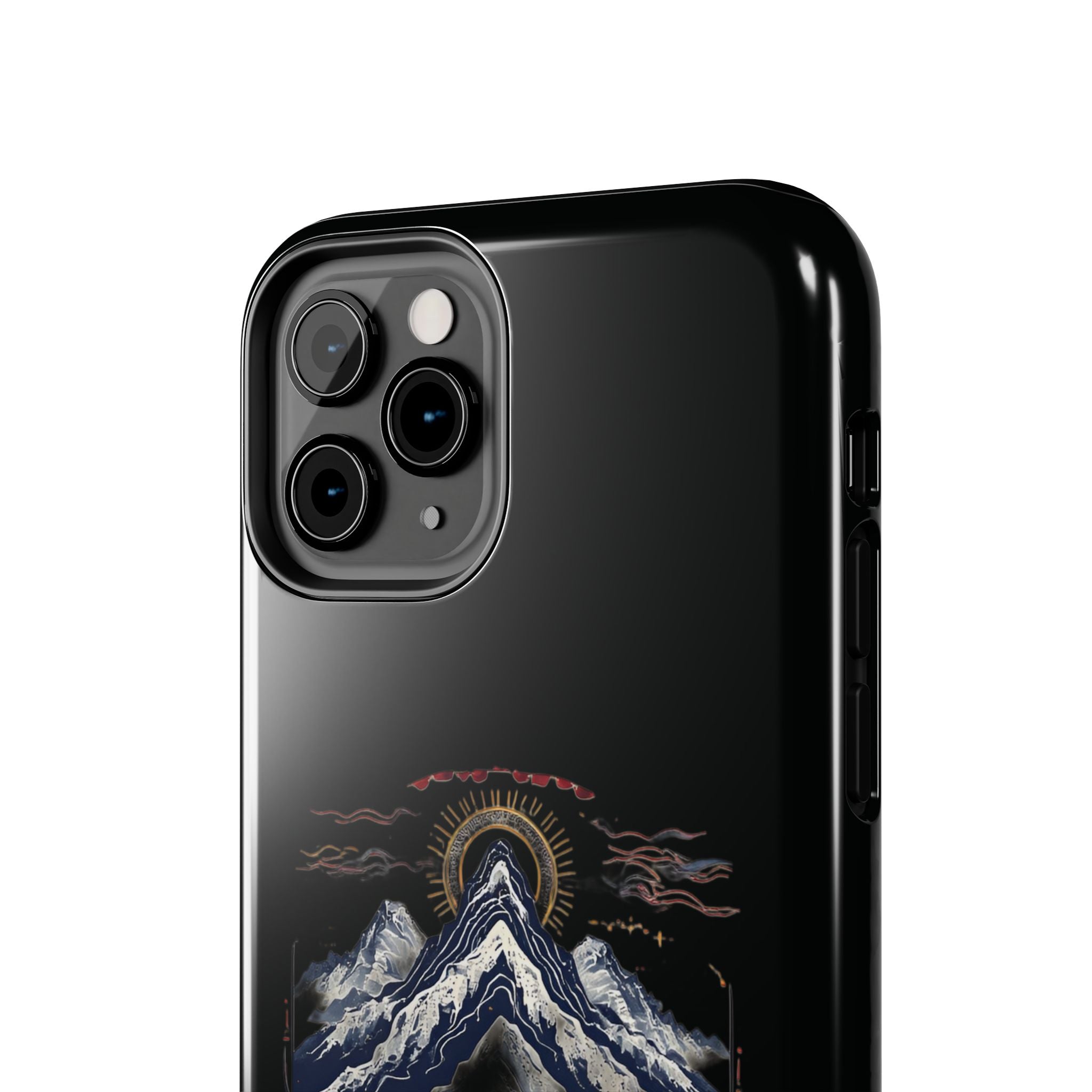 Mountain Temple Tough Phone Case — Japanese-Inspired Landscape Phone Cover