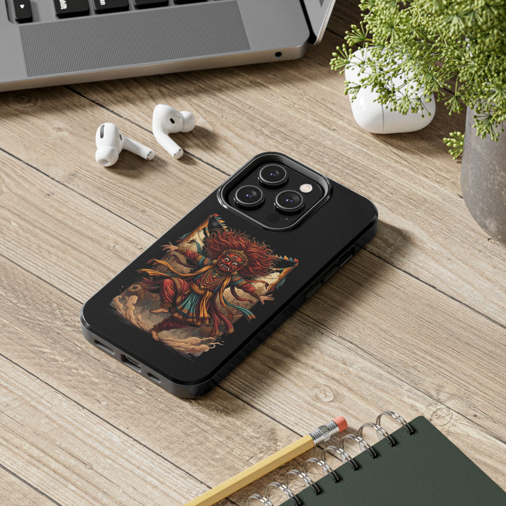 Tibetan Demon Dance Tough Phone Case — Bold Mythic Protective Cover