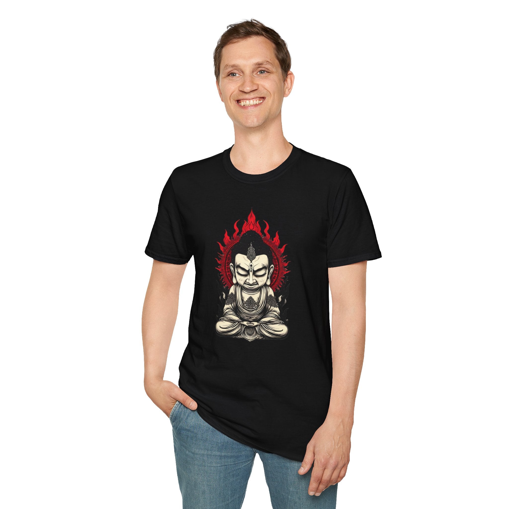 Buddha Flame T-Shirt — Meditative Buddha Graphic Tee