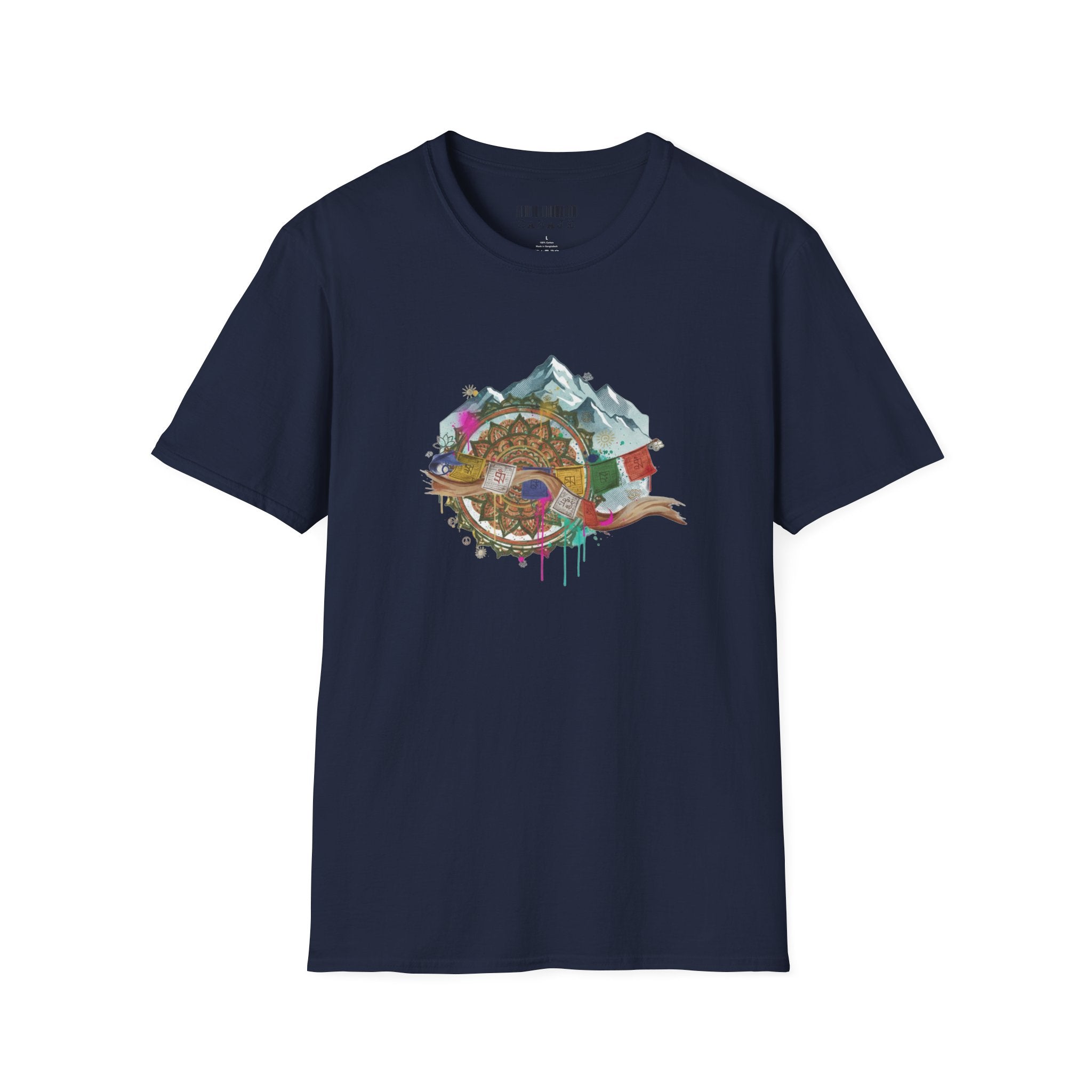 Adventure Turtle Graphic T-Shirt — Mountain Shell Nature Art Tee