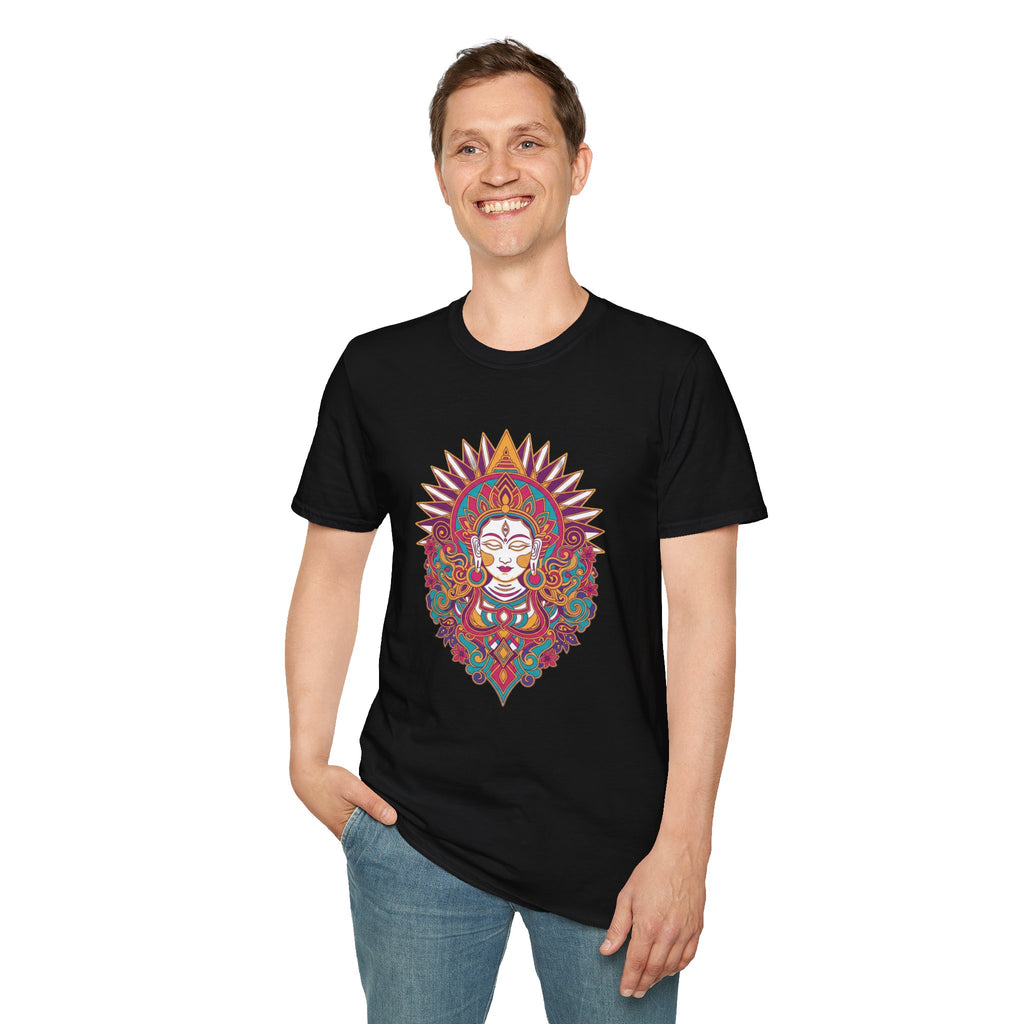Mystic Goddess Mandala T-Shirt — Colorful Boho Spiritual Tee