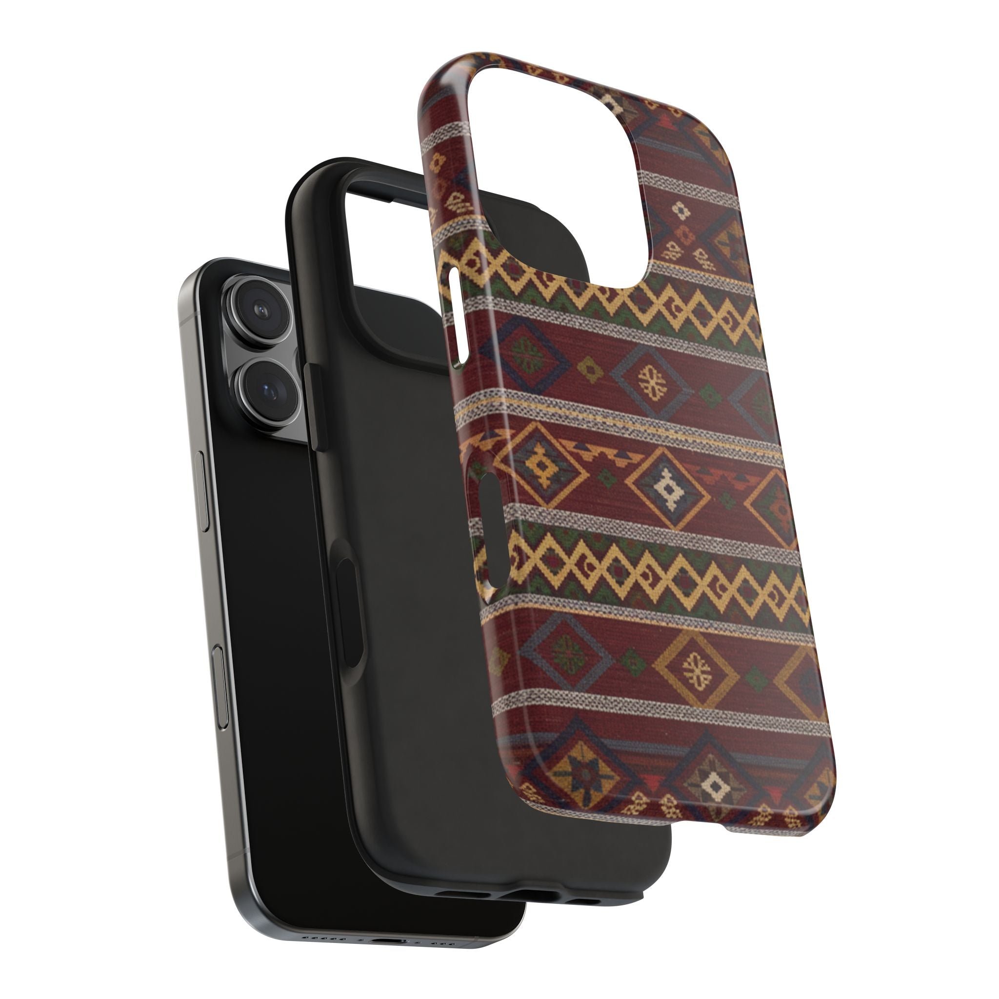 Aztec Pattern Tough Phone Case — Rustic Tribal Protective Cover