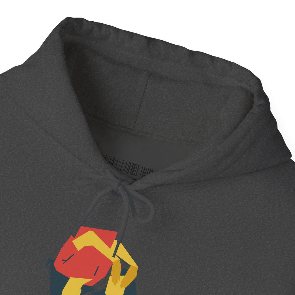 Fox Recycling Symbol Hoodie — Geometric Fox Eco-Friendly Design
